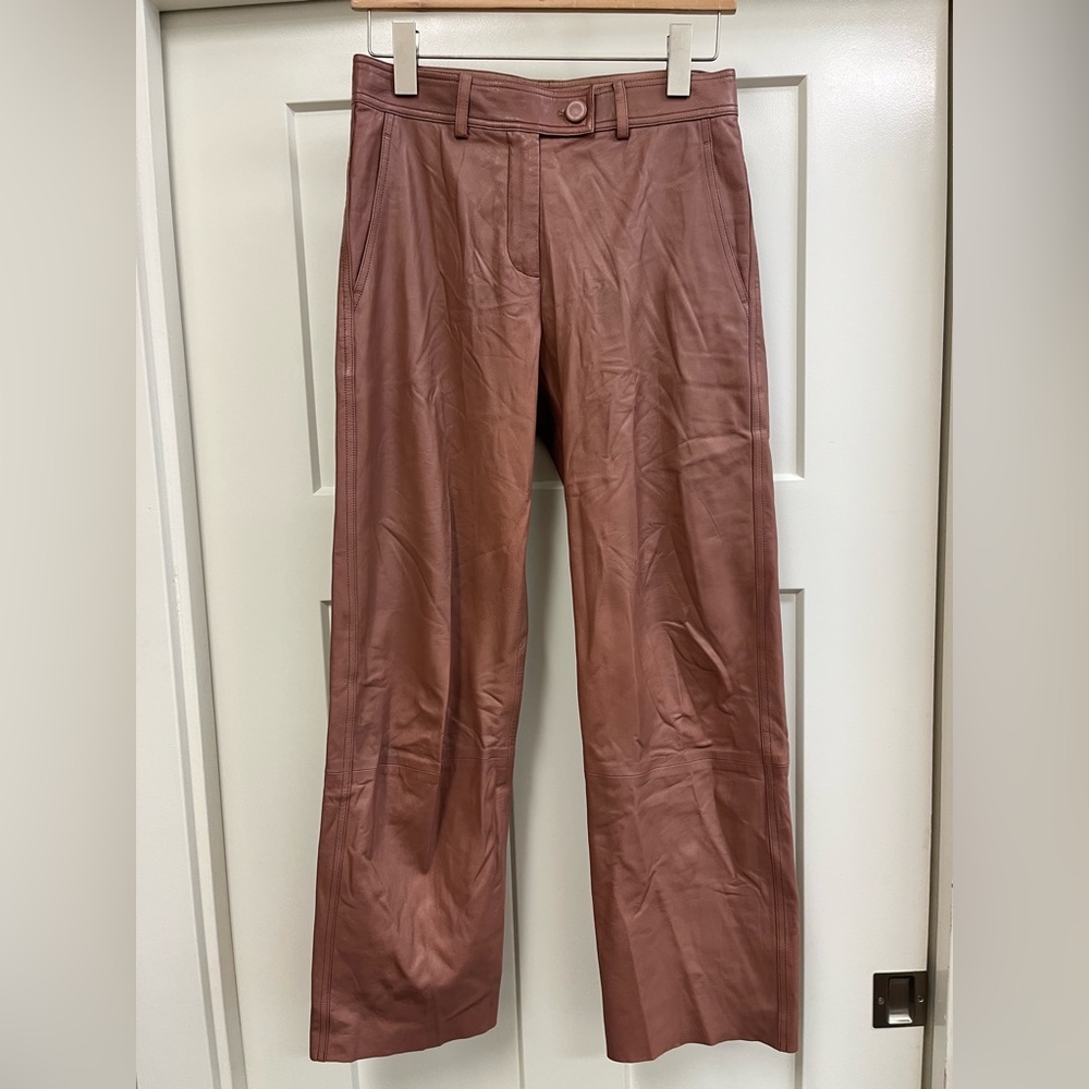 Helmut Lang Leather Pants Nude 2